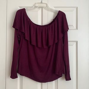 Forever 21+ Off the Shoulder Long Sleeve Top